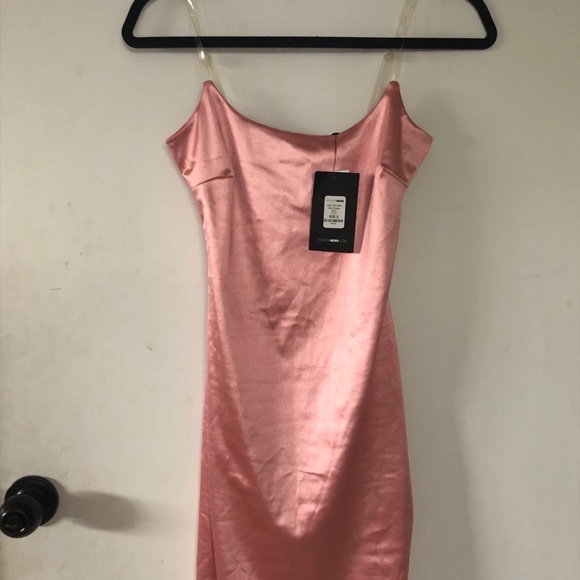 Pink Satin Fashion Nova Dress - Picture 4 of 7
